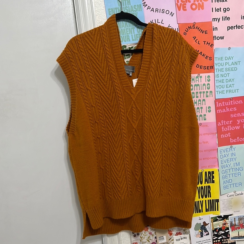 Pumpkin colored oversized sweater